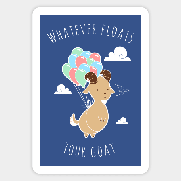Floaty Goat. Sticker by ChocolateRaisinFury